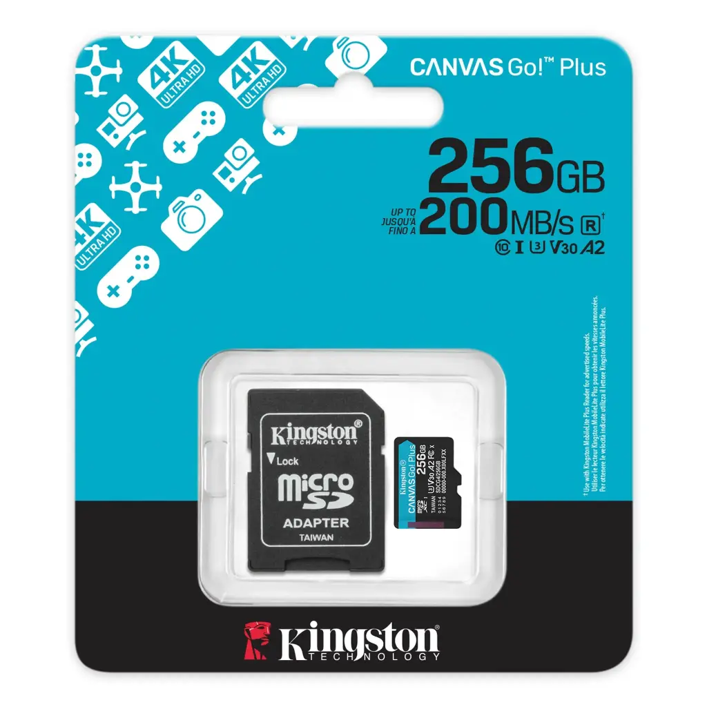 MEMORIA MICRO SD KINGSTON CANVAS GO PLUS SDCG4 256GB