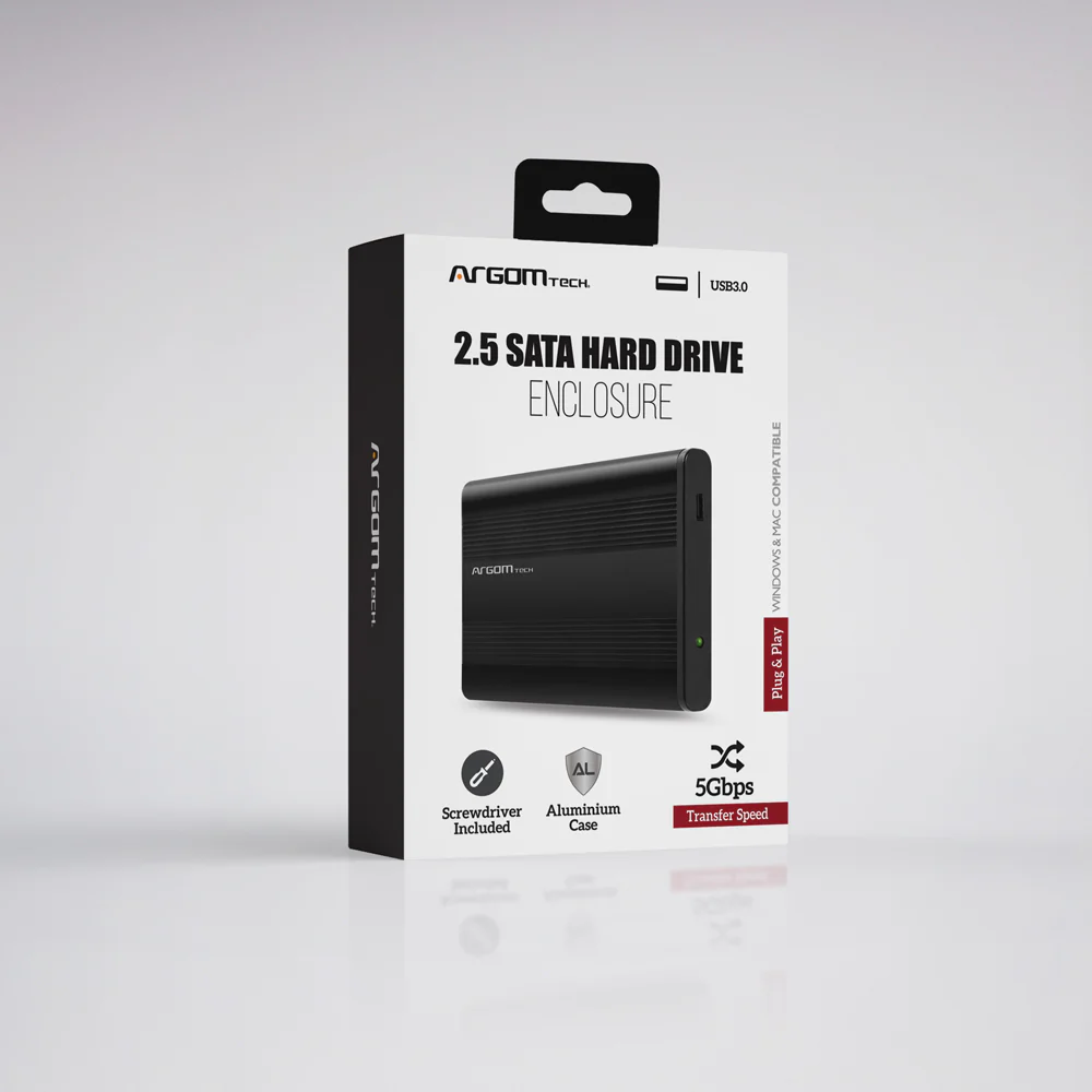 ENCLOSURE ARGOM PARA DISCO DURO SATA DE 2,5 CON USB 3.0